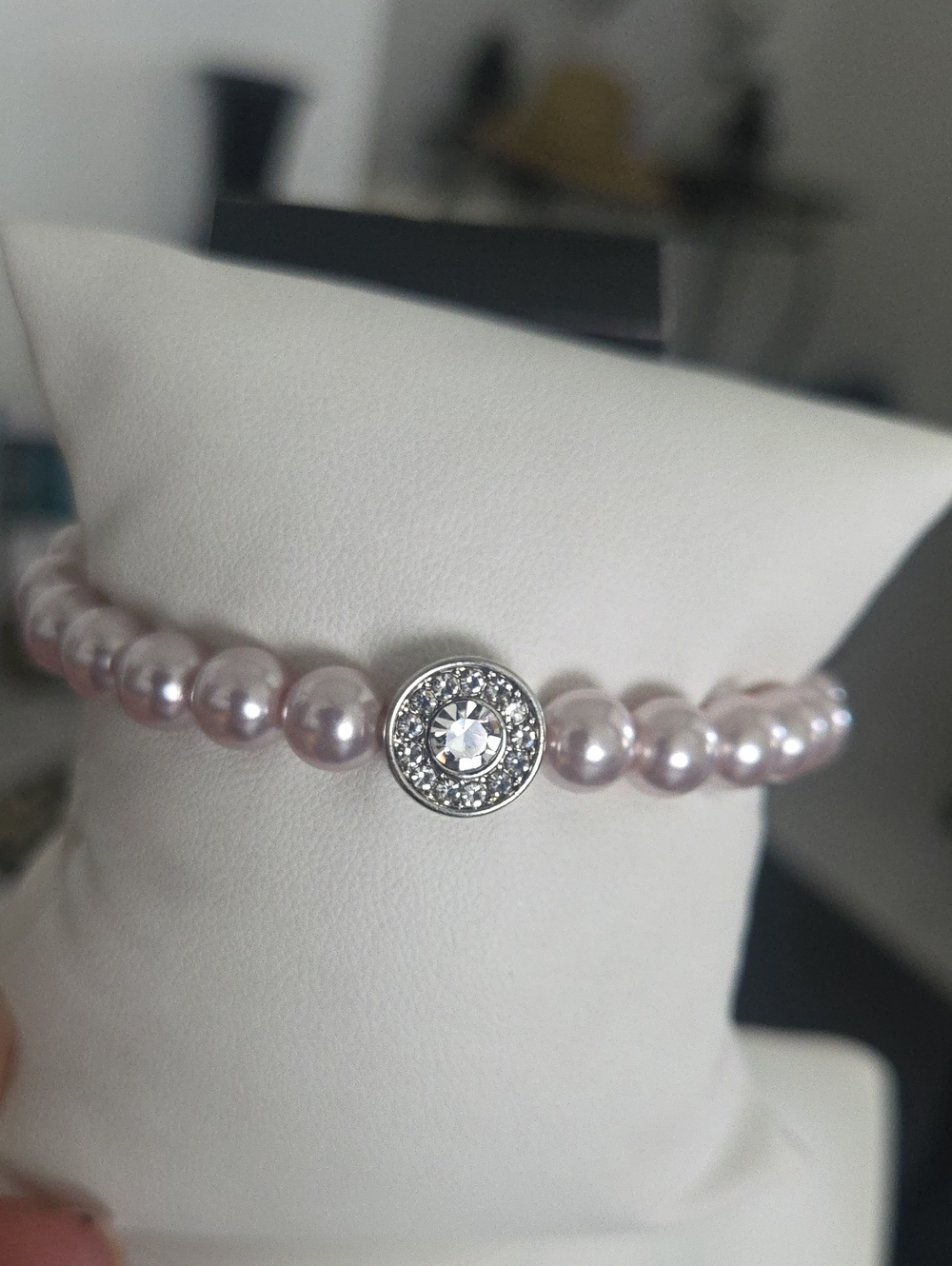 Paparazzi Rhinestone Pearl Silver Bracelet NWT
